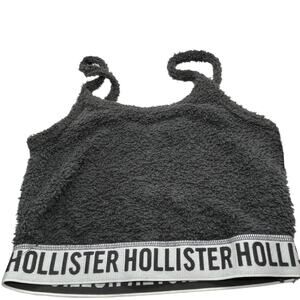 Hollister Sleep Bra Cropped Fleece Gray Sleep Tank Top Women's Size XS New Gift